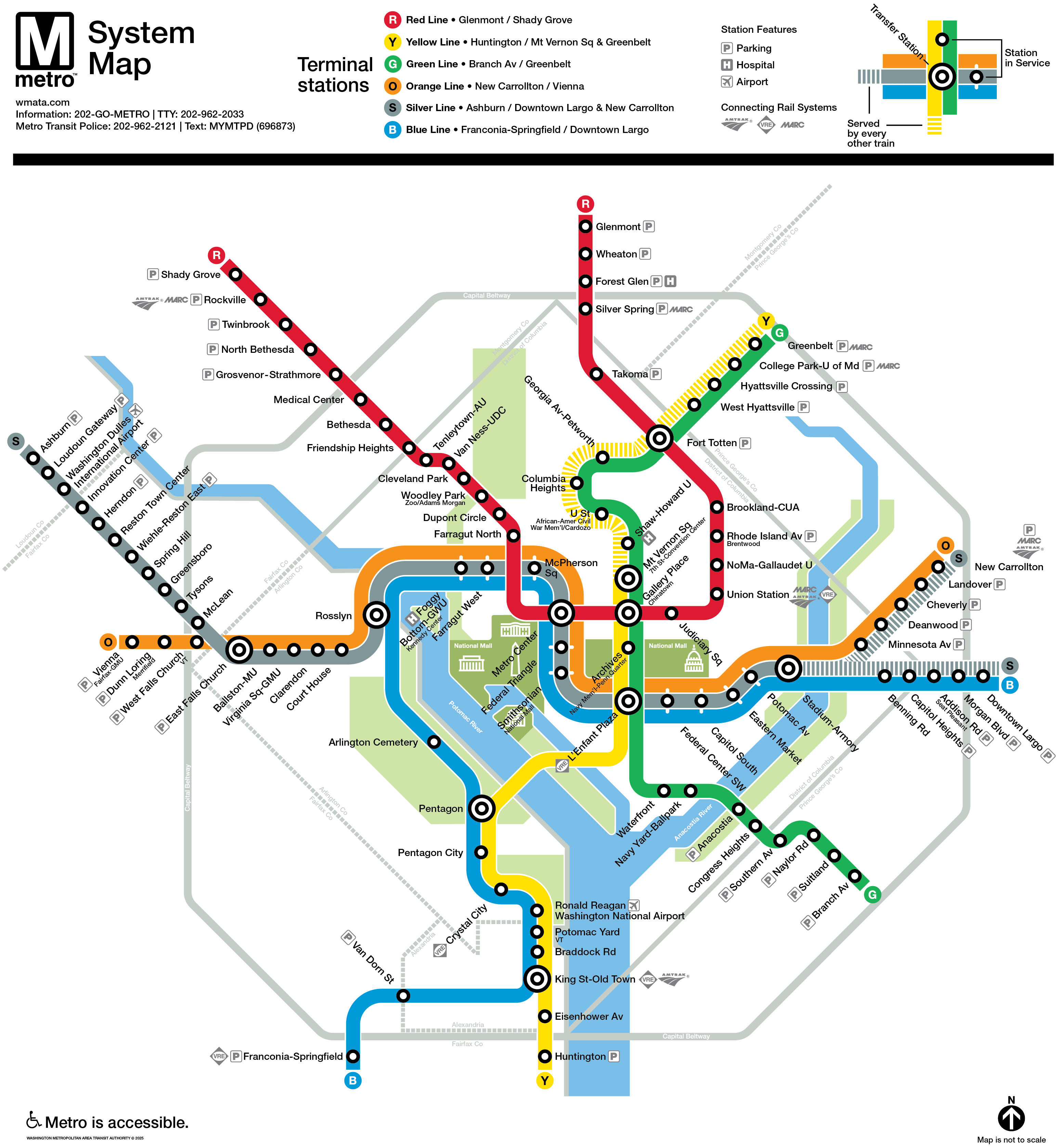 Washington Metropolitan Area Transit Authority system map